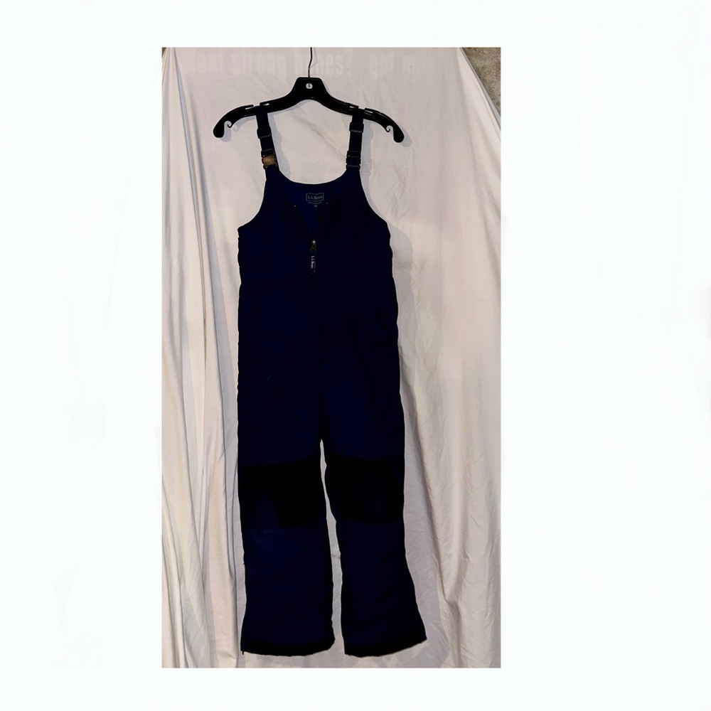 L.L Bean Kids Snow Bib / Pants, Size 10. Navy EUC